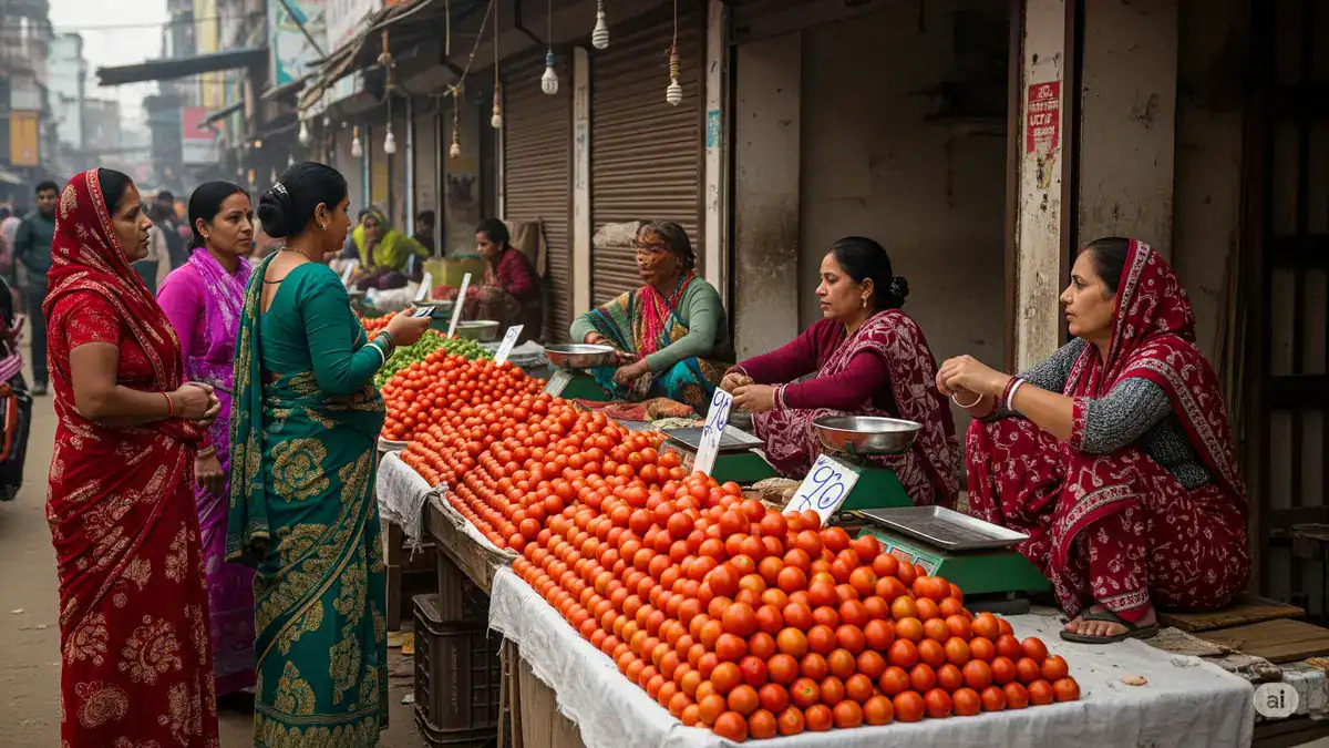 मंडी में सब्ज़ियों के भाव