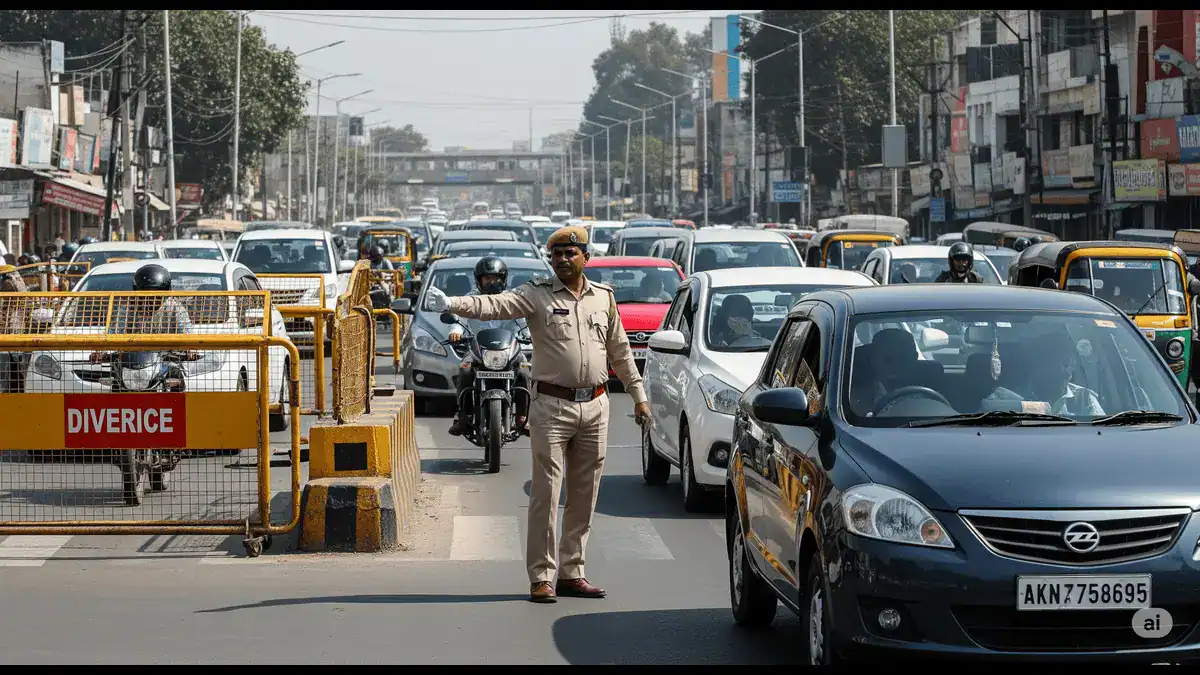 गोरखपुर ट्रैफिक डायवर्जन राष्ट्रपति दौरा 2025